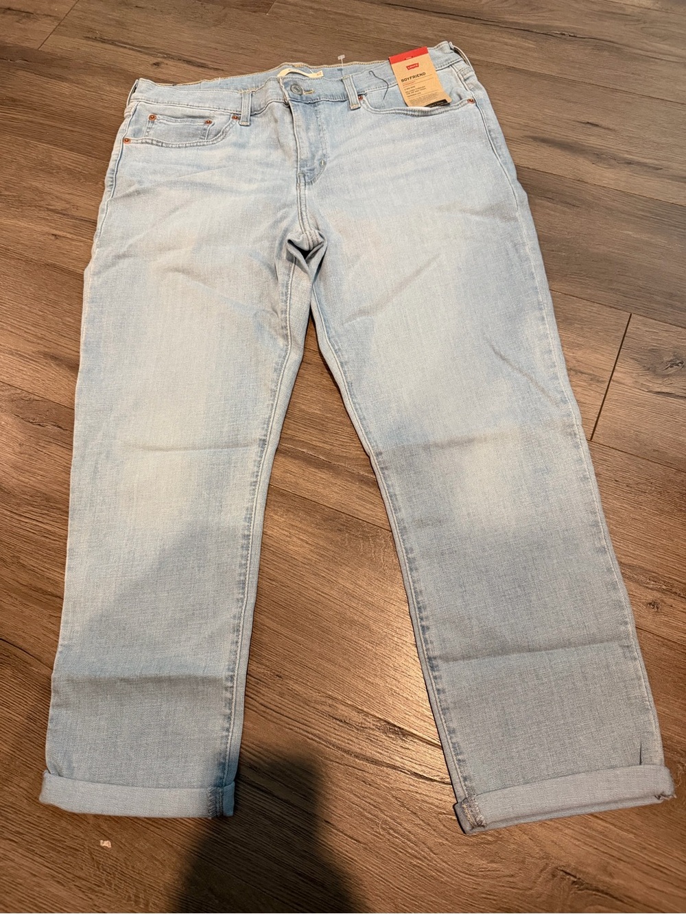 Womens Levis Boyfriend Hypersoft Tapered Leg Jeans Size 14/32